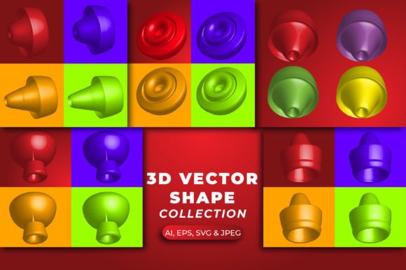 3D Vector Shape Collection for Graphics and Backgrounds