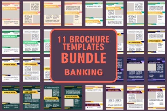 Banking Services Brochure Design Bundle: Graphics for Local Business Branding