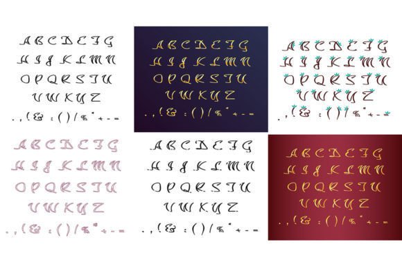 Black Creative Cursive Alphabet Bundle Review
