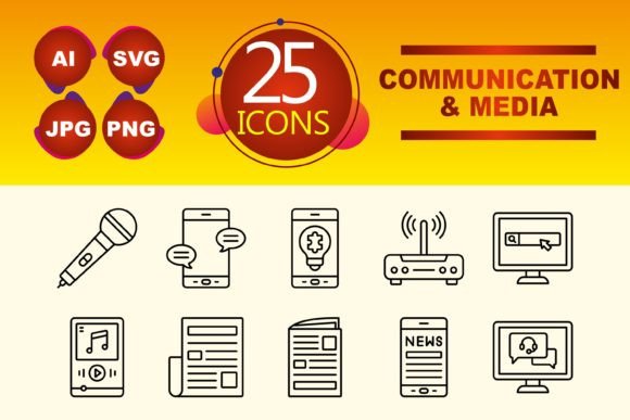 Communication and Media Icons