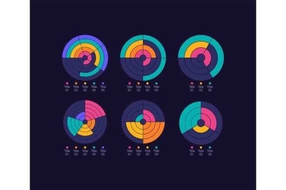 Concentric Circle Infographic Charts for Graphics & Infographics