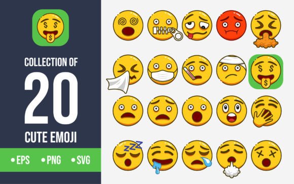 Cute Emoji Graphics for Handmade Creations