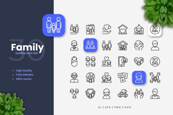 Family Icons: Graphics and Icons for Modern Design