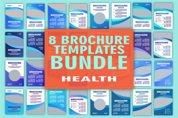 Health Blank Brochure Template Bundle: Graphic Templates for Handmade Business