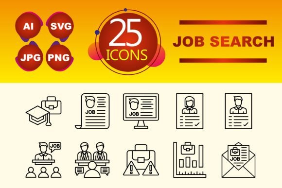 Job Search Graphics and Icons