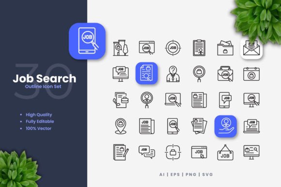 Job Search Icons Graphics and Icons
