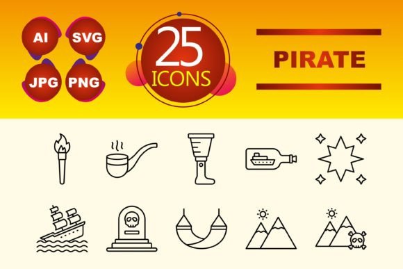 Pirate Graphics & Icons for Creative Publishing