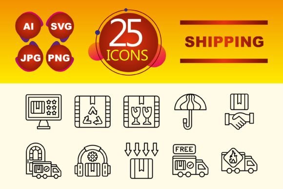 Shipping Graphics and Icons for Crafters