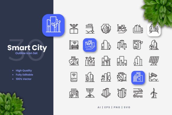 Smart City Icons: Graphics and Icons for Modern Design