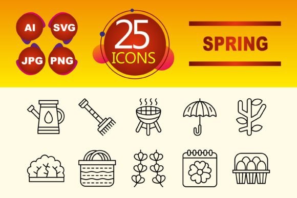 Spring Graphics and Icons for Creative Publishing