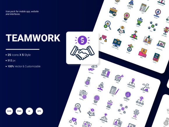Teamwork Icon Pack: Graphics and Icons for Real Publishing