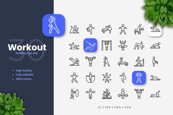 Workout Icons: Graphics and Icons for Dynamic Design