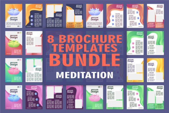 Yoga Studio Brochure Template Bundle: Graphics for Handmade Business